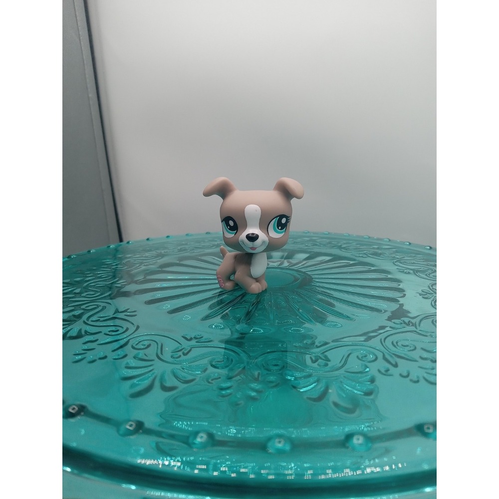 LPS Littlest Pet Shop Jack Russel Terrier Boxer‎ Gray/Tan Dog #1463